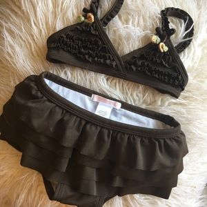 Janie and Jack : Brown Two piece bathing suit